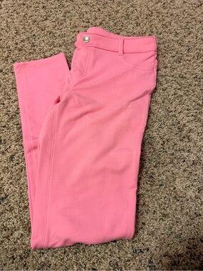 Girls' Pink Pull-On Stretch Pants XL = Junior size 2-4